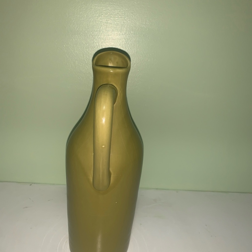 Olive Green Ceramic Pitcher - Picture 3 of 7
